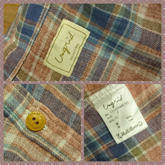 Ungrid(アングリッド)のリネンチェックシャツ☆ピンク レディースのトップス(シャツ/ブラウス(長袖/七分))の商品写真