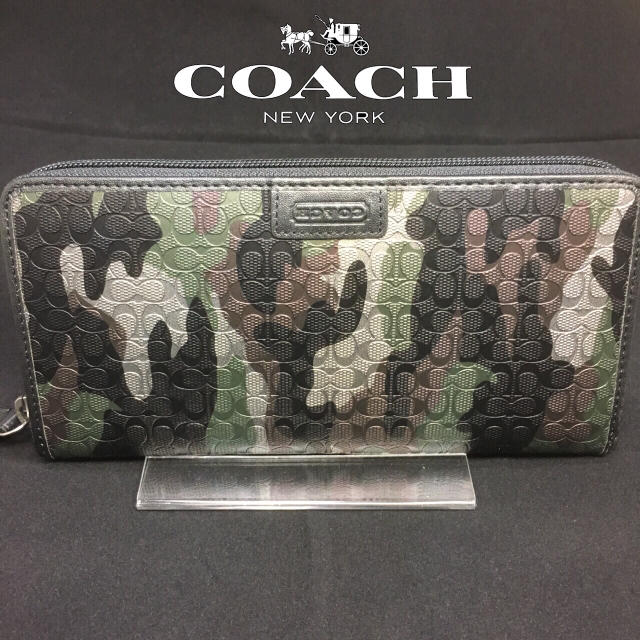 COACH(コーチ)の限定セール❣️新品コーチ長財布F74546ミニシグ カモフラ 迷彩柄 メンズのファッション小物(長財布)の商品写真