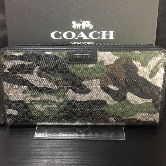 COACH(コーチ)の限定セール❣️新品コーチ長財布F74546ミニシグ カモフラ 迷彩柄 メンズのファッション小物(長財布)の商品写真