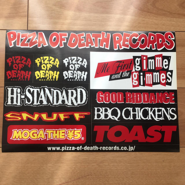 HIGH!STANDARD(ハイスタンダード)のPIZZA OF DEATH RECORDS 非売品 ステッカー‼︎  エンタメ/ホビーのタレントグッズ(ミュージシャン)の商品写真