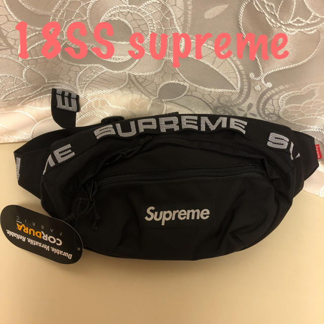 Supreme(シュプリーム)の【新品】2018SS supreme waist bag black メンズのバッグ(ウエストポーチ)の商品写真