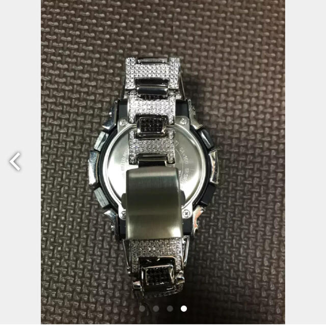 G-SHOCK(ジーショック)のフルダイヤXゼブラ柄 カスタムGショック G-SHOCK GA100 シルバー メンズの時計(腕時計(デジタル))の商品写真