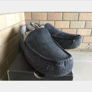 アグ(UGG)のアグ UGG オーストラリア アスコット ブラックデニム US9 27cm(スリッポン/モカシン)