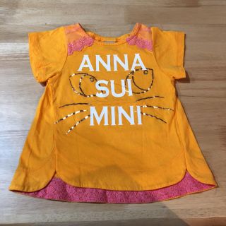 アナスイミニ(ANNA SUI mini)のアナスイミニ Tシャツ 80 オレンジ(Ｔシャツ)