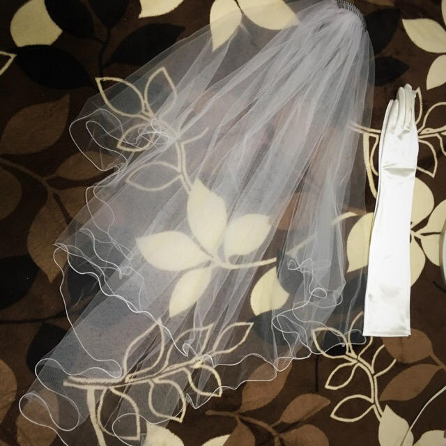 ウェディング ベール グローブ セット♡ レディースのフォーマル/ドレス(ウェディングドレス)の商品写真