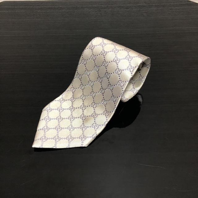 Gucci - 【美品】グッチ GUCCI ネクタイ GG柄 ゴールドの通販 by