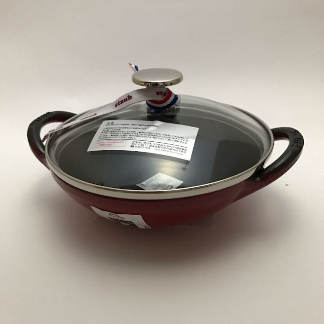 STAUB(ストウブ)のストウブ staub ベビーウォック チェリー 残り1個 インテリア/住まい/日用品のキッチン/食器(調理道具/製菓道具)の商品写真