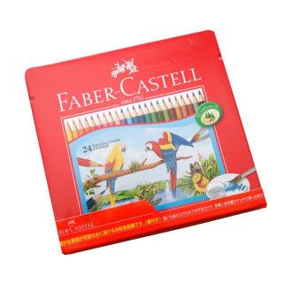 ファーバーカステル(FABER-CASTELL)の翌日発送★送料込み★ドイツ・ファーバーカステル 水彩色鉛筆24色（筆付き）(色鉛筆)