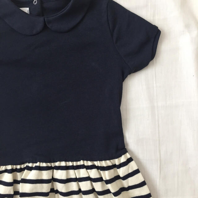 PETIT BATEAU(プチバトー)のSALE☆6ans プチバトー 半袖コンビワンピース キッズ/ベビー/マタニティのキッズ服女の子用(90cm~)(ワンピース)の商品写真