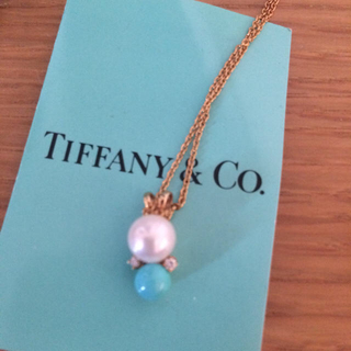 ティファニー(Tiffany & Co.)のティファニー パール&ターコイズ ネックレス(ネックレス)