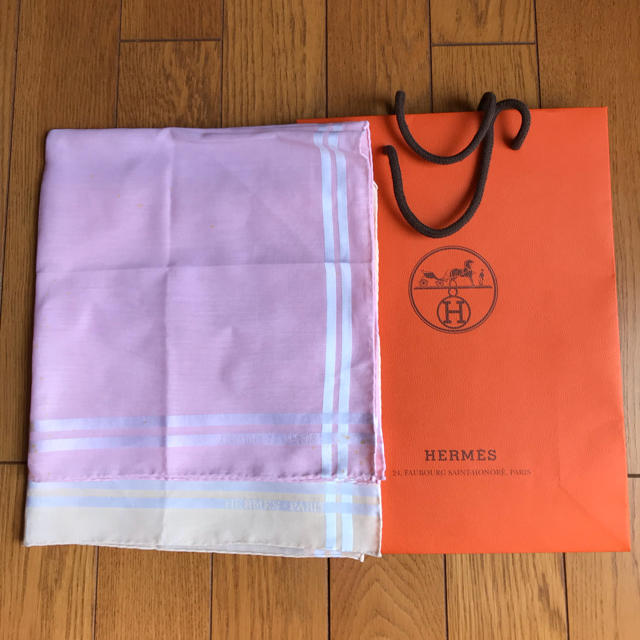 コットン100付属★【未使用】★【HERMES：エルメス】◆ハンカチ♪２点◆