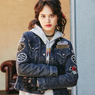 ヒステリックグラマー(HYSTERIC GLAMOUR)のヒステリックグラマー USED加工Sデニム 全国完売 デニム ロッカーズGジャン(Gジャン/デニムジャケット)