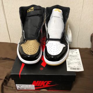 ナイキ(NIKE)の左右非対称モデル AIR JORDAN 1 GOLD TOP3 27cm 黒タグ(スニーカー)