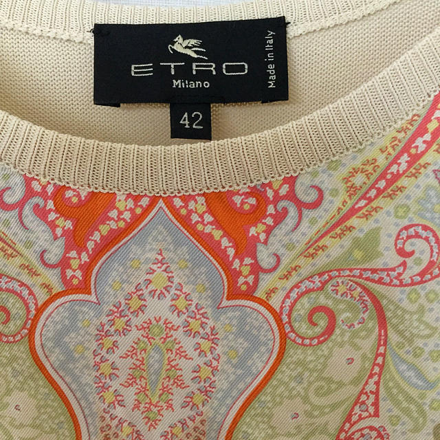 ETRO - エトロ シルクニット オレンジ×ベージュの通販 by 購入前に必ずご一報ください｜エトロならラクマ