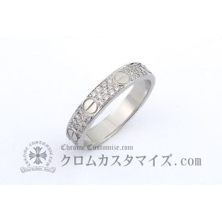 カルティエ(Cartier)の正規 カルティエ ミニラブリング 18KWG アフターダイヤ 51 11号 中古(リング(指輪))