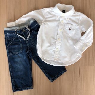 ベビーギャップ(babyGAP)のbabyGAP 90cmデニム&シャツ(パンツ/スパッツ)