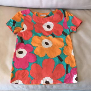 マリメッコ(marimekko)のMarimekko ウニッコ Tシャツ XS カットソー  チュニック 半袖(Tシャツ(半袖/袖なし))