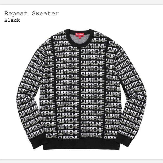 Supreme(シュプリーム)のsupreme repeat sweater 黒 L メンズのトップス(ニット/セーター)の商品写真