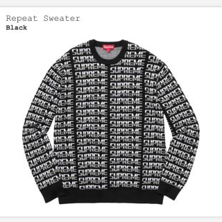 シュプリーム(Supreme)のsupreme repeat sweater 黒 L(ニット/セーター)