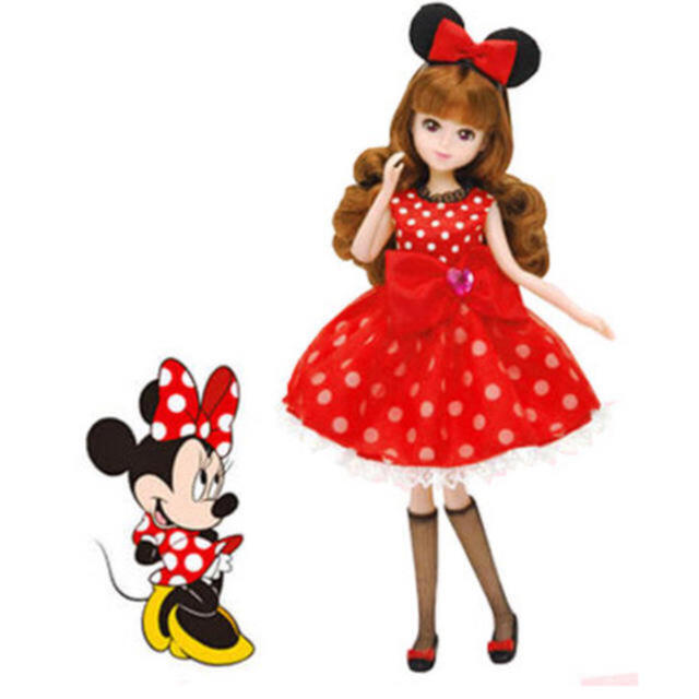 Disney(ディズニー)のディズニー ファッションドール ミニー リカちゃん人形 新品 エンタメ/ホビーのおもちゃ/ぬいぐるみ(ぬいぐるみ)の商品写真