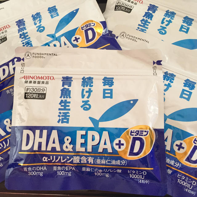 味の素(アジノモト)の味の素 DHA&EPA ビタミンD 食品/飲料/酒の健康食品(その他)の商品写真