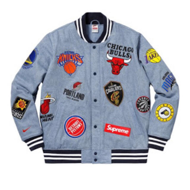 Supreme(シュプリーム)のsupreme NBA  NIKE Jacket Denim サイズ S18ss メンズのジャケット/アウター(Gジャン/デニムジャケット)の商品写真