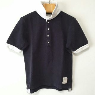 トムブラウン(THOM BROWNE)のTHOM BROWNE／ショートスリーブ コレクションポロ／サイズ２(ポロシャツ)