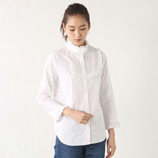 アズールバイマウジー(AZUL by moussy)のフリルハイネック長袖シャツ(シャツ/ブラウス(長袖/七分))