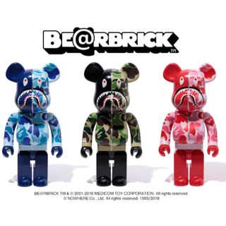 アベイシングエイプ(A BATHING APE)のBAPE CAMO SHARK BE@RBRICK 1000％(その他)