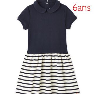 プチバトー(PETIT BATEAU)のSALE☆6ans プチバトー 半袖コンビワンピース(ワンピース)