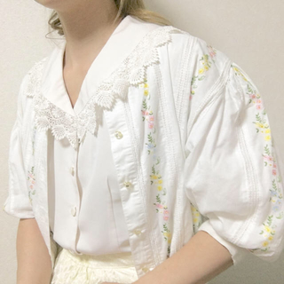 グリモワール(Grimoire)のvintage used  flower blouse(シャツ/ブラウス(半袖/袖なし))