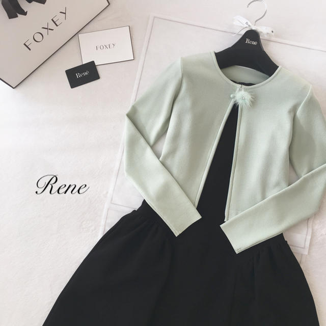 René(ルネ)の極美品♡Rene  ルネ カーディガン ミンク Wジップ / フォクシー レディースのトップス(カーディガン)の商品写真