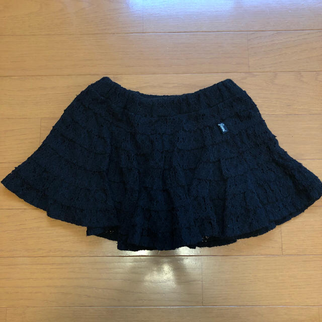 JENNI(ジェニィ)のJENNI  レーススカート ブラック 黒 100 キッズ/ベビー/マタニティのキッズ服女の子用(90cm~)(スカート)の商品写真