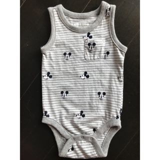 ベビーギャップ(babyGAP)のベビーギャップ タンクトップロンパース ミッキーマウス 60cm 美品(ロンパース)