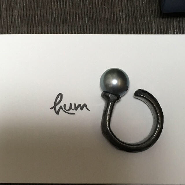 ぷー様専用☆hum（ハム）黒蝶（パール）リング レディースのアクセサリー(リング(指輪))の商品写真