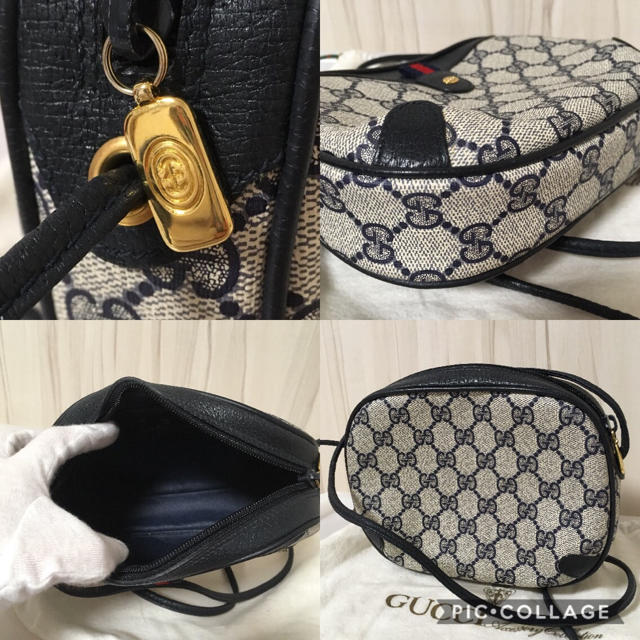 グッチ ショルダーバッグ オールドグッチ gucci ネイビー