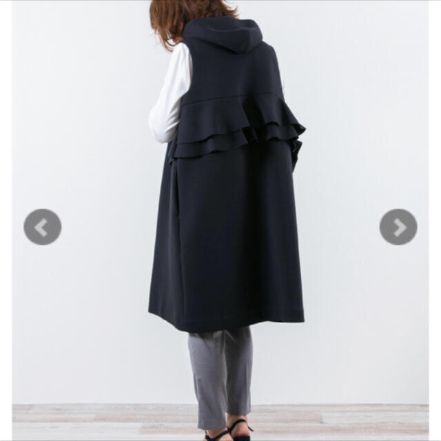美品☆ yori 17SS ボンディングロングジレ 黒 ヨリ yoriジレの通販 by