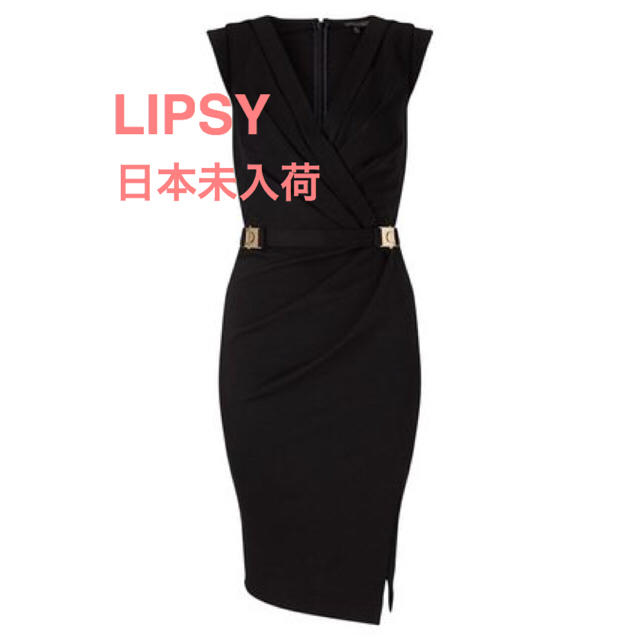 日本未入荷☆Lipsy Vネックプリーツラップワンピース