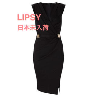 リプシー(Lipsy)の日本未入荷☆Lipsy Vネックプリーツラップワンピース(ミディアムドレス)