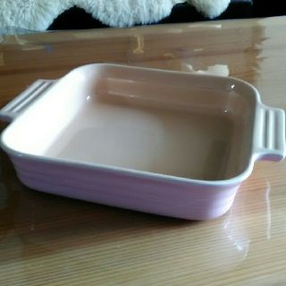 ルクルーゼ(LE CREUSET)のﾙｸﾙｰｾﾞ　大ｽｸｴｱｾﾗﾐｯｸオマケ付き(食器)