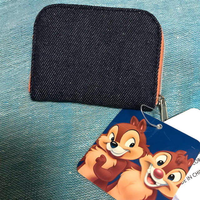 Disney(ディズニー)の新品 チップ&デール 小銭入れ デニム レディースのファッション小物(コインケース)の商品写真
