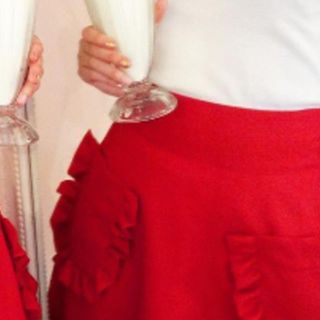 ケイティー(Katie)のKatie CAFE CHIC red skirt スカート(ミニスカート)