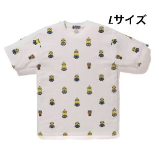 アベイシングエイプ(A BATHING APE)のA BATHING APE MINIONS PATTERN TEE WHITE(Tシャツ/カットソー(半袖/袖なし))