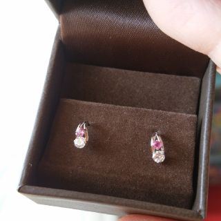 ジュエリーツツミ(JEWELRY TSUTSUMI)のラブちゃんずさま専用　ルビー　ピアス　k14wg(ピアス)