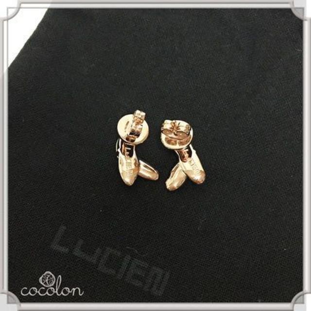 【新品】[LUCIEN] Angelica リーフピアス スノーローズ