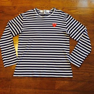 コムデギャルソン(COMME des GARCONS)のハートワッペン ボーダーロングＴシャツ(Tシャツ(長袖/七分))