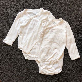 エイチアンドエム(H&M)の2枚セット H&M オーガニックコットンボディスーツ(肌着/下着)