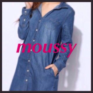 マウジー(moussy)のmoussyデニムシャツワンピース(ミニワンピース)