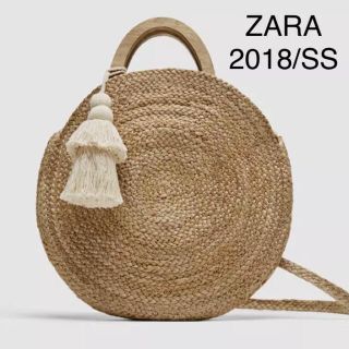 ザラ(ZARA)の新品 ZARA ザラ ラウンド ラフィアバック 丸 かごバッグ(かごバッグ/ストローバッグ)