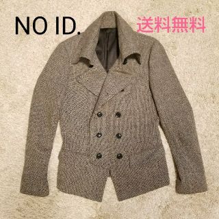 ノーアイディー(NO ID.)の【NO ID値下げしました！】ツイードナポレオンカラー ダブルジャケット (ピーコート)